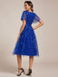 "Cora" Embroidered Midi Dress