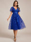 "Cora" Embroidered Midi Dress
