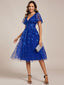 "Cora" Embroidered Midi Dress