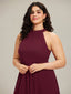 "Zoey" Halter High-Low Cocktail Dress