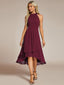 "Zoey" Halter High-Low Cocktail Dress