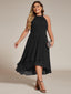 "Zoey" Halter High-Low Cocktail Dress
