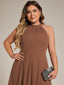"Zoey" Halter High-Low Cocktail Dress