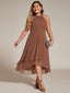 "Zoey" Halter High-Low Cocktail Dress