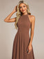 "Zoey" Halter High-Low Cocktail Dress