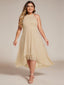 "Zoey" Halter High-Low Cocktail Dress