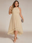"Zoey" Halter High-Low Cocktail Dress
