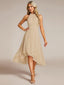 "Zoey" Halter High-Low Cocktail Dress