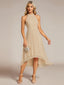 "Zoey" Halter High-Low Cocktail Dress