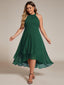 "Zoey" Halter High-Low Cocktail Dress