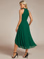 "Zoey" Halter High-Low Cocktail Dress