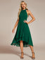 "Zoey" Halter High-Low Cocktail Dress
