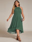 "Zoey" Halter High-Low Cocktail Dress