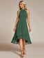 "Zoey" Halter High-Low Cocktail Dress