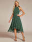 "Zoey" Halter High-Low Cocktail Dress