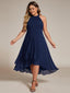 "Zoey" Halter High-Low Cocktail Dress