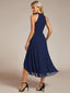 "Zoey" Halter High-Low Cocktail Dress