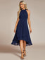 "Zoey" Halter High-Low Cocktail Dress
