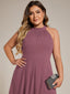 "Zoey" Halter High-Low Cocktail Dress
