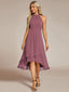 "Zoey" Halter High-Low Cocktail Dress