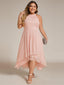 "Zoey" Halter High-Low Cocktail Dress