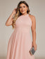 "Zoey" Halter High-Low Cocktail Dress