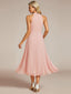"Zoey" Halter High-Low Cocktail Dress