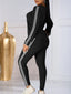 The "Romi" Stripe Zip-Up Lounge Set
