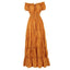 "Beatrice" Off-Shoulder Tiered Maxi Dress