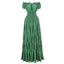 "Beatrice" Off-Shoulder Tiered Maxi Dress