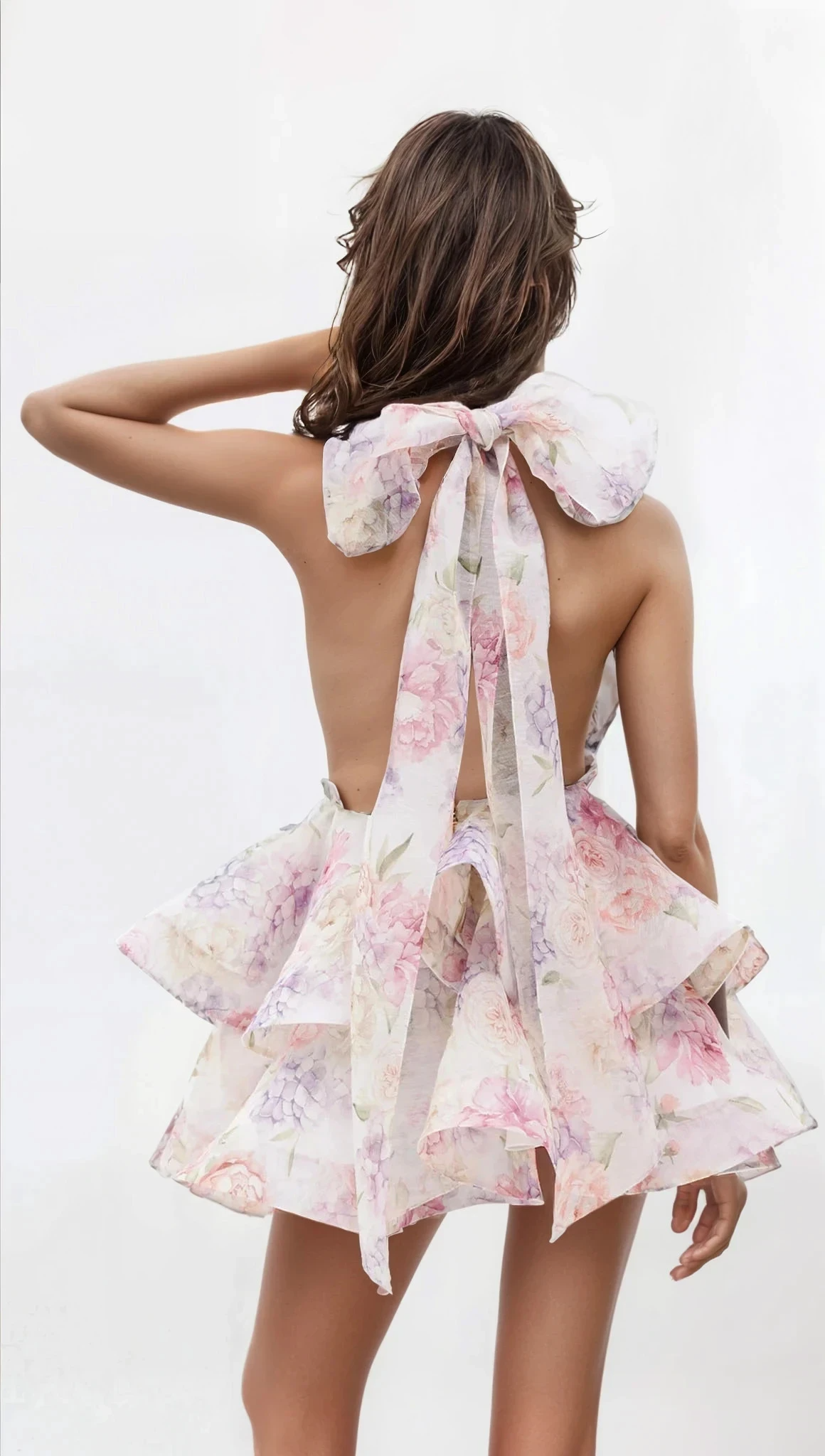 FAYE HALTER MINI DRESS – PINK