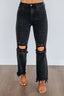 Sawyer High-Rise Distressed Black Jeans