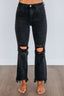 Sawyer High-Rise Distressed Black Jeans