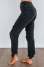 Sawyer High-Rise Distressed Black Jeans
