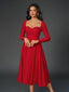 "Tessa" Long Sleeve Midi Dress