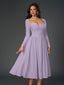 "Tessa" Long Sleeve Midi Dress