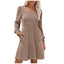 Zovira | Ribbed Knit Long Sleeve Sweater Dress
