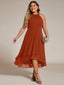 "Zoey" Halter High-Low Cocktail Dress