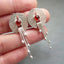 Pevena – Hanging Earrings with Red Accent