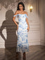 "Remi" Off-Shoulder Floral Gown