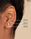 “Nova” Flat Back Stud Earrings