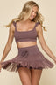 Sophia | Pirouette Skort with Built-In Shorts in Peppercorn