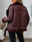"Ava" Shearling-Lined Bomber Jacket
