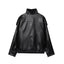 "Mira" Oversized Faux Leather Bomber