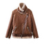 "Everly" Shearling-Lined Moto Jacket