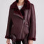 "Everly" Shearling-Lined Moto Jacket