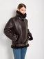 "Elena" Faux Shearling Bomber Jacket