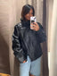 "Ryder" Oversized Faux Leather Jacket