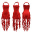 "Cirelia" Fringe Halter Maxi Dress