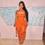 "Cirelia" Fringe Halter Maxi Dress